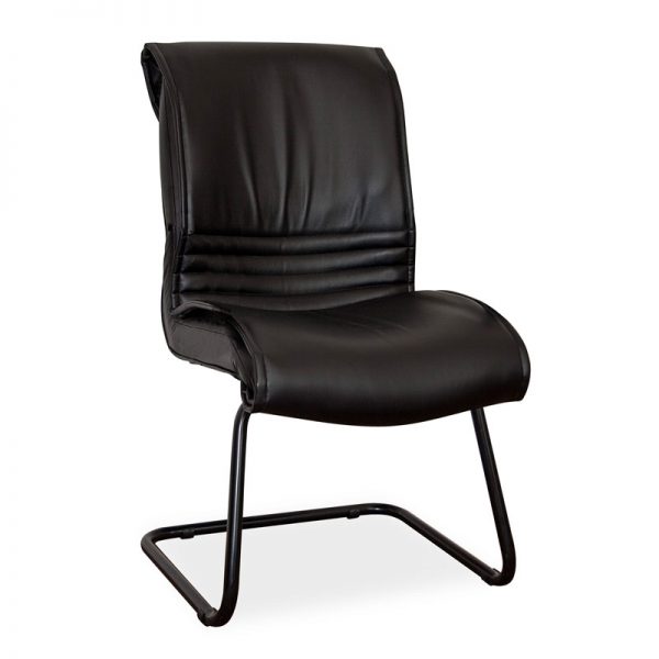 Pimento PU Visitors Sleigh Base Side Chair